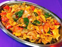 彩椒醋溜茄香嫩魚片